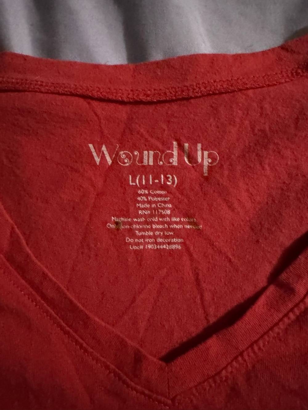 Wound Up V-Neck Tee in Deep Red
